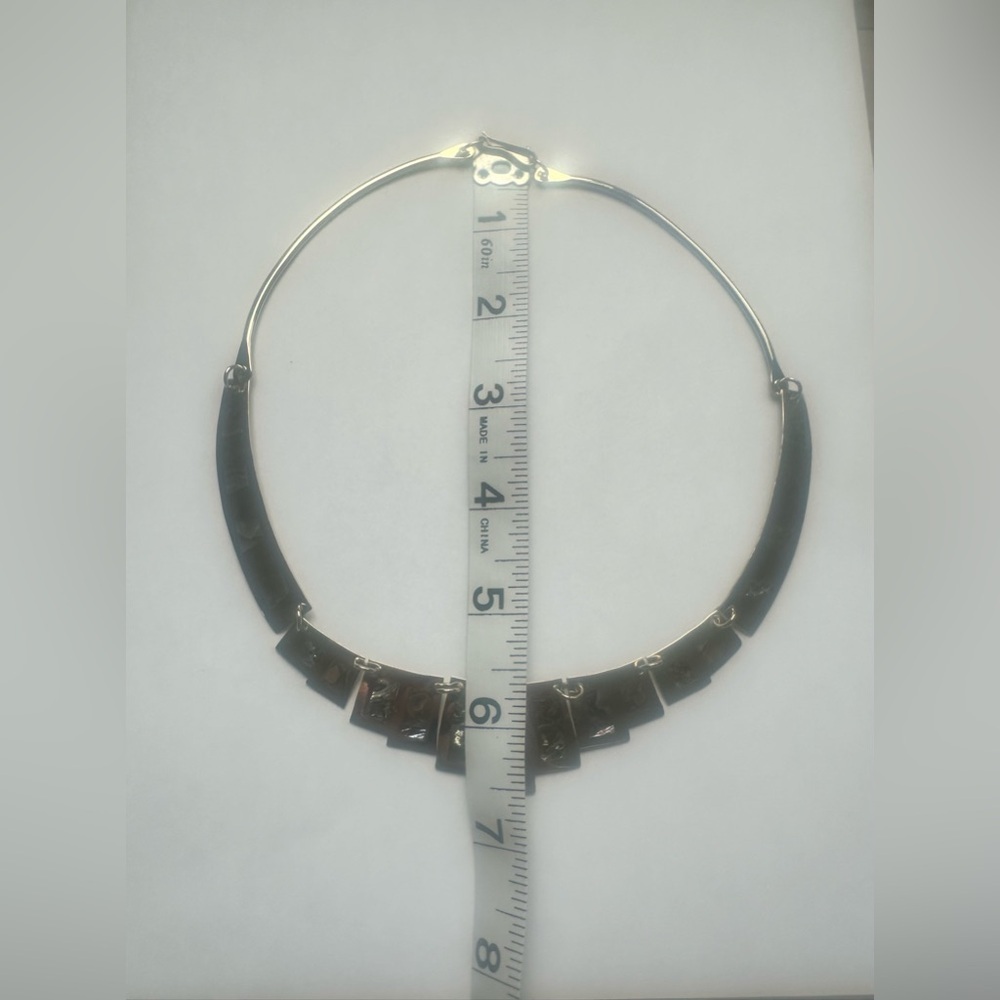 Vintage Abalone Taxco Mexican Alpaca Necklace (N140) - Picture 12 of 12